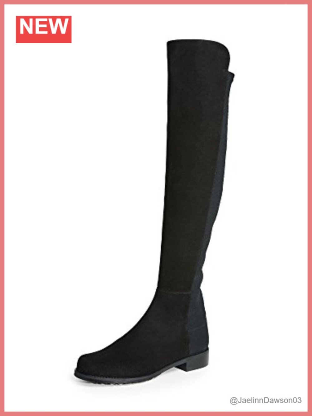 Stuart Weitzman Leather Over-The-Knee Flat Boots Pull-On Notched Top